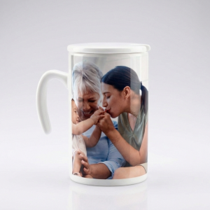 Tasse blanc avec couvercle 320ml