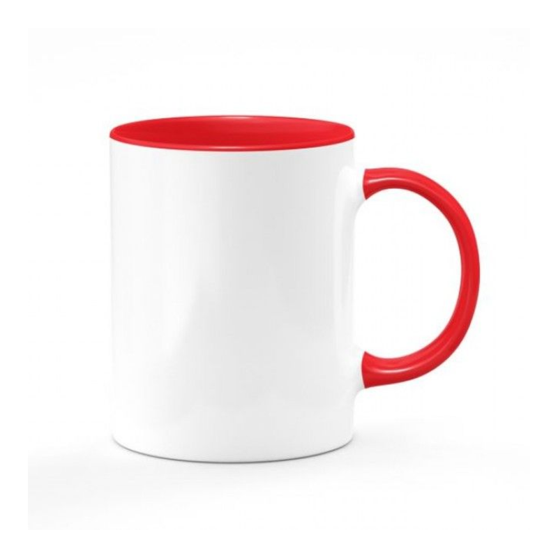 Tasse blanche avec anse rouge personnalisable en ligne – Photobox.tn
