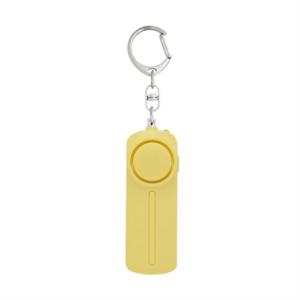 Mini Alarme Personnelle LED et Porte-clés Couleur Jaune