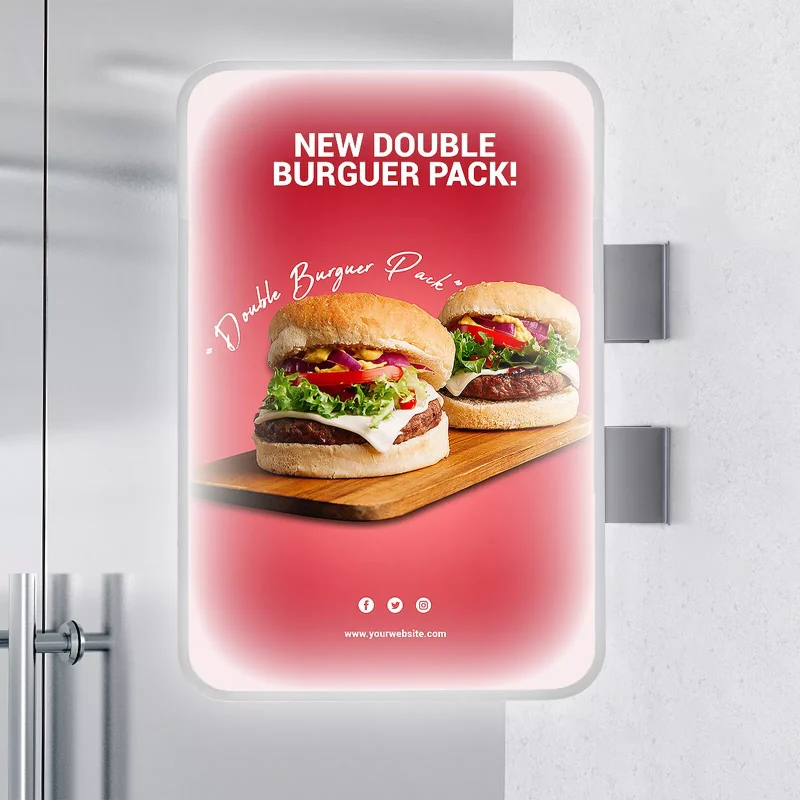 Enseigne Lumineuse 90x60cm Double faces