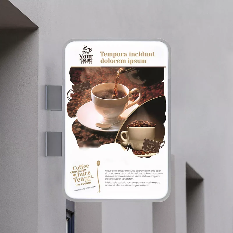 Enseigne Lumineuse 90x60cm Double faces