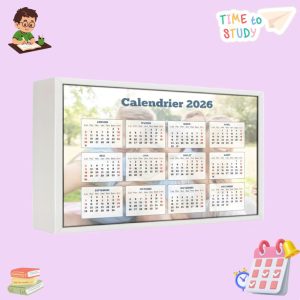 Calendrier personnalisé doube faces 15x30 cm