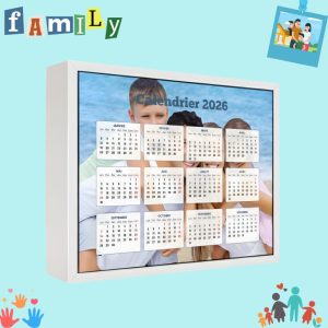 Calendrier personnalisé doube faces 20x25 cm