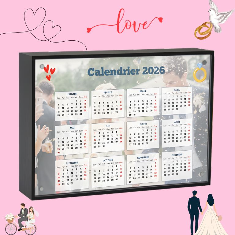 Calendrier personnalisé doube faces 20x30 cm