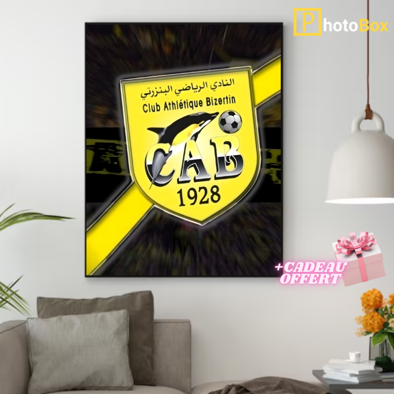 CAB Cadre Photo MDF CAB – Tableau Supporters Club Athlétique Bizertin | Plusieurs Formats