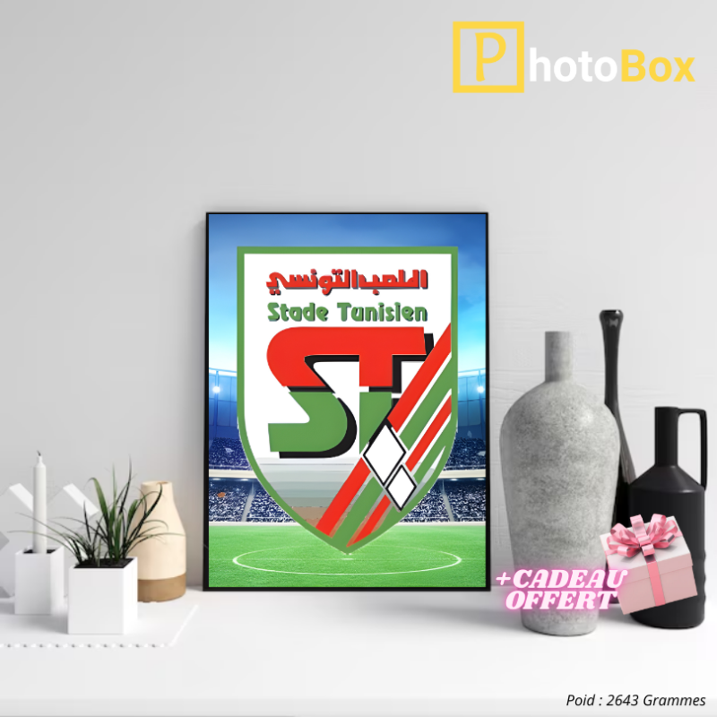 Cadre Photo MDF ST – Tableau Supporters Stade Tunisien | Plusieurs Formats